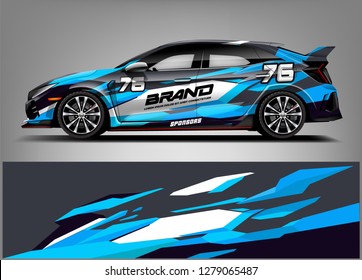 Racing car wrap design. abstract racing line graphics. vector file