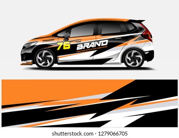 Racing car wrap design. abstract racing line graphics. vector file