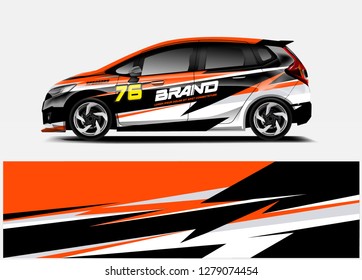 Racing Car wrap design. abstract racing design. ready print design 