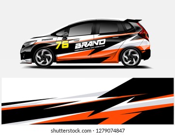 Racing Car wrap design. abstract racing design. ready print design 