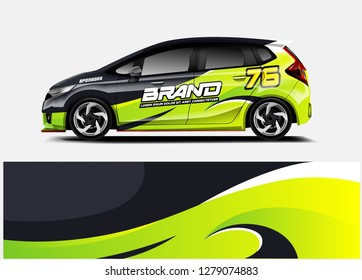 Racing Car wrap design. abstract racing design. ready print design 
