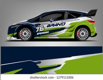 Racing Car wrap design. abstract racing line. ready print eps format.