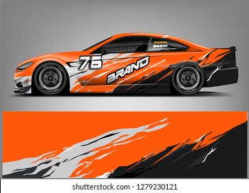 Racing Car wrap design. Abstract racing car wrap design. ready print vecror eps format