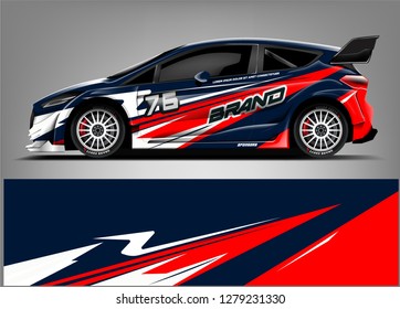 Racing Car wrap design. Abstract racing car wrap design. ready print vecror eps format