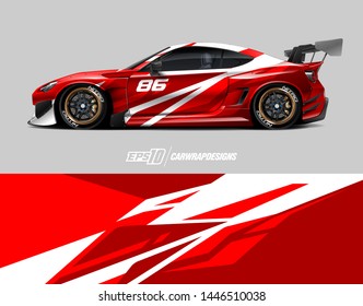 Racing Car Wrap Design Concept Abstract Stock Vector (Royalty Free ...