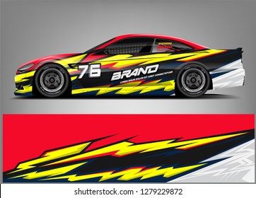 Racing Car Wrap design. Custom racing wrap design. ready print sticker decal vinyl