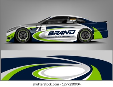 Racing Car Wrap design. Custom racing wrap design. ready print sticker decal vinyl