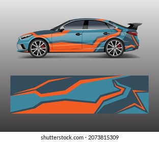 Racing car wrap design. wrap design for custom sport car.