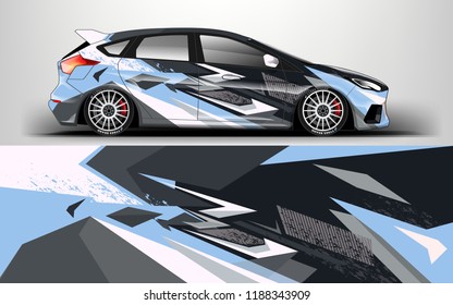 Racing car wrap. wrap design for racing car event.