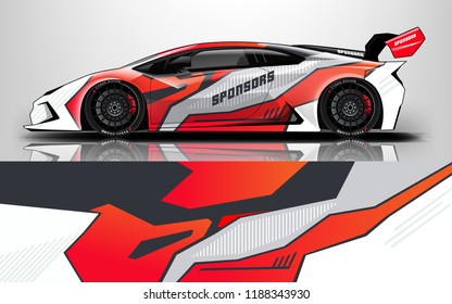 Racing car wrap. wrap design for racing car event.