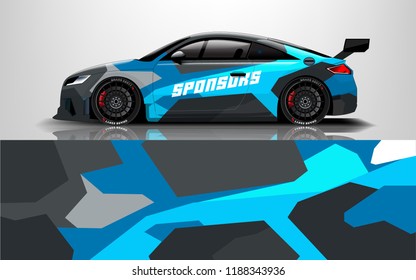 Racing car wrap. wrap design for racing car event.