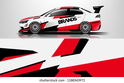 Racing car wrap. wrap design for racing car event.