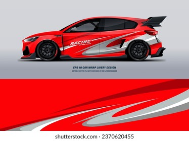 Racing Car Wrap Design with printable file below