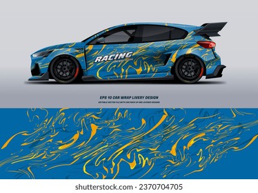 Racing Car Wrap Design with printable file below