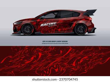 Racing Car Wrap Design with printable file below