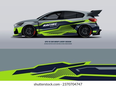 Racing Car Wrap Design with printable file below