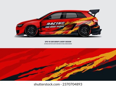 Racing Car Wrap Design with printable file.
