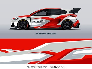 Racing Car Wrap Design with printable file.