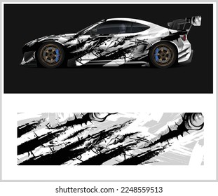 Racing Car Wrap design. ready print eps format.