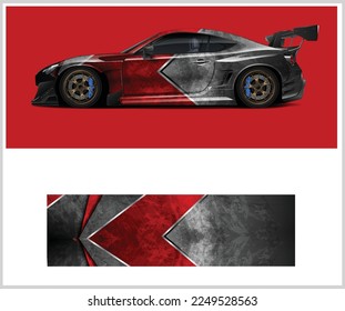 Racing Car Wrap design. ready print eps format.
