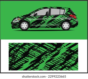 Racing Car Wrap Design with Red Hot Racer