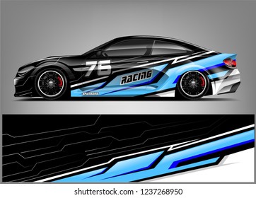 Racing car wrap design. Sport car. abstract background with vector.