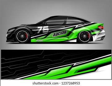 Racing car wrap design. Sport car. abstract background with vector.