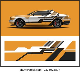 Racing car wrap design. sports car wrap