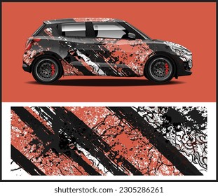 Racing car wrap design, Sports car wrap decal design