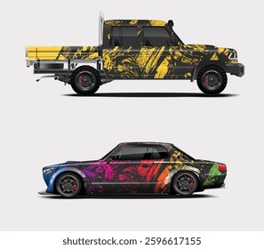 Racing car wrap design, sports car wrap design for Car Signs