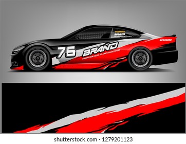 Racing Car Wrap design. sticker decal design. ready print eps format.