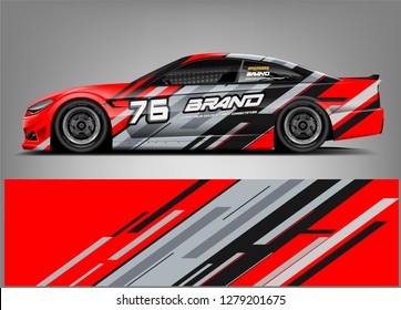 Racing Car Wrap design. sticker decal design. ready print eps format.