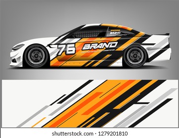 Racing Car Wrap design. sticker decal design. ready print eps format.