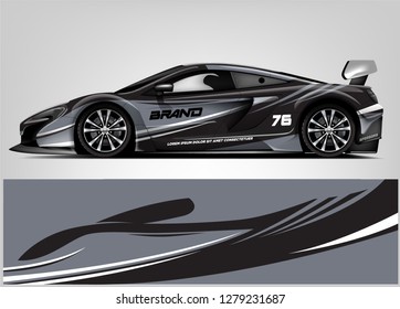 Racing Car wrap design. Racing sticker background. abstract racing line. ready print vector eps format.