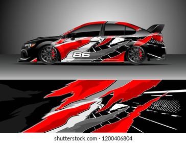 Sport Car Decal Graphic Wrap Vector Stock Vector (Royalty Free ...