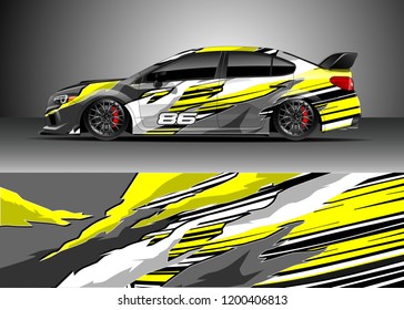 Racing Car Wrap Design Sticker Decal Stock Vector (Royalty Free) 1279201444