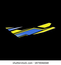 Racing Car Wrap Design Vector de material gráfico Vector 