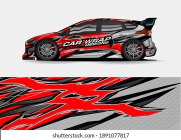Vector de diseño de envoltura de coches de carreras para pegatinas de vinilo de vehículo y lirio de decal de automóvil