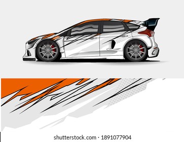 Vector de diseño de envoltura de coches de carreras para pegatinas de vinilo de vehículo y lirio de decal de automóvil