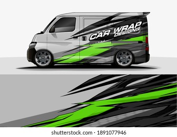 Racing car wrap design vector for vehicle vinyl sticker and automotive decal livery