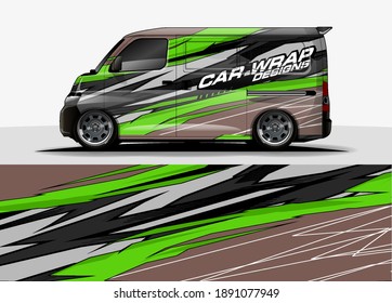 Vector de diseño de envoltura de coches de carreras para pegatinas de vinilo de vehículo y lirio de decal de automóvil