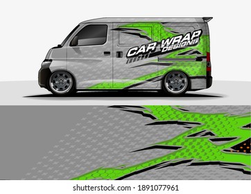 Racing car wrap design vector for vehicle vinyl sticker and automotive decal livery