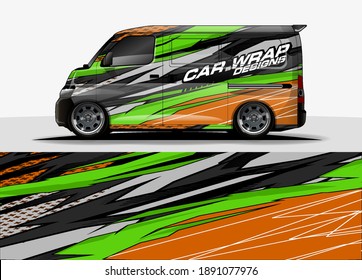 Racing car wrap design vector for vehicle vinyl sticker and automotive decal livery