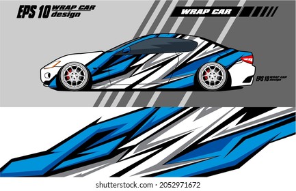 Racing car wrap design vector Premium Vector