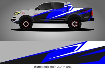 Racing Auto Wrap Design Vektor. Abstrakte Grafik-Streifen-Hintergrund-Kit-Design für Fahrzeuge, Rennwagen, Rallye, Abenteuer und Livery