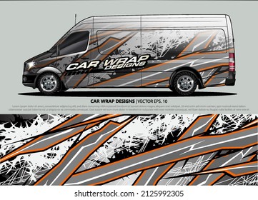 Vector de diseño de envoltura de coches de carreras para pegatinas de vinilo de vehículo y lirio de decal de automóvil
