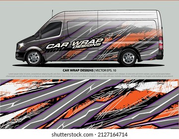 Racing car wrap design vector for vehicle vinyl sticker and automotive decal livery