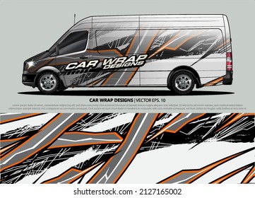 Vector de diseño de envoltura de coches de carreras para pegatinas de vinilo de vehículo y lirio de decal de automóvil