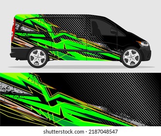 Racing car wrap design vector for vehicle vinyl sticker and automotive decal livery