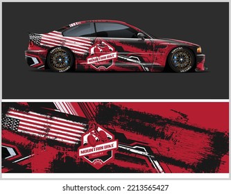 Racing car Wrap Design vector Graphics